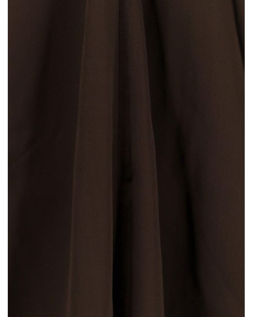 Totême Brown Long Viscose Dress