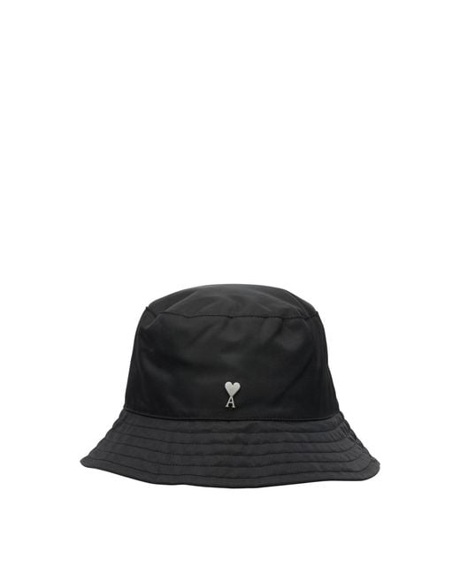 AMI Black "ami De Cœur" Bucket Hat