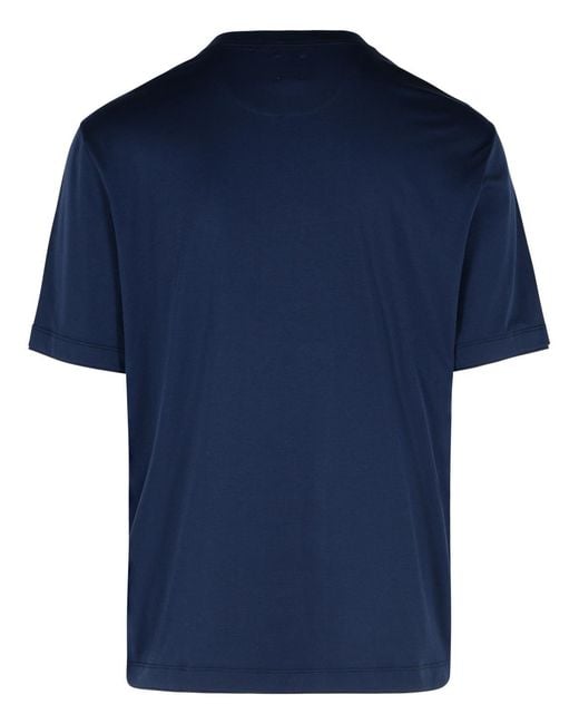 Eleventy Blue Cotton T-Shirt for men