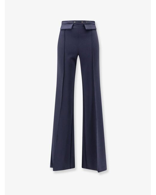 Elisabetta Franchi Blue Essentials Trousers
