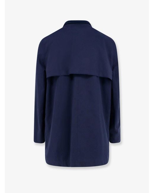 Brunello Cucinelli Blue Water-Resistant Jacket With Hooks for men