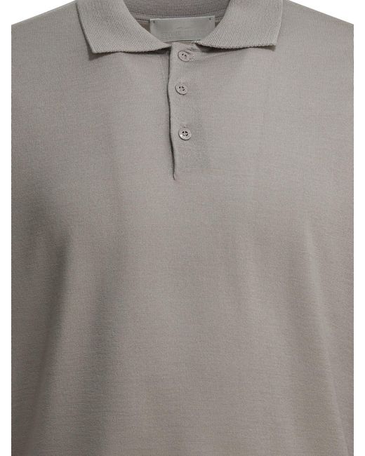 Stone Island Gray Wool Polo Sweater for men