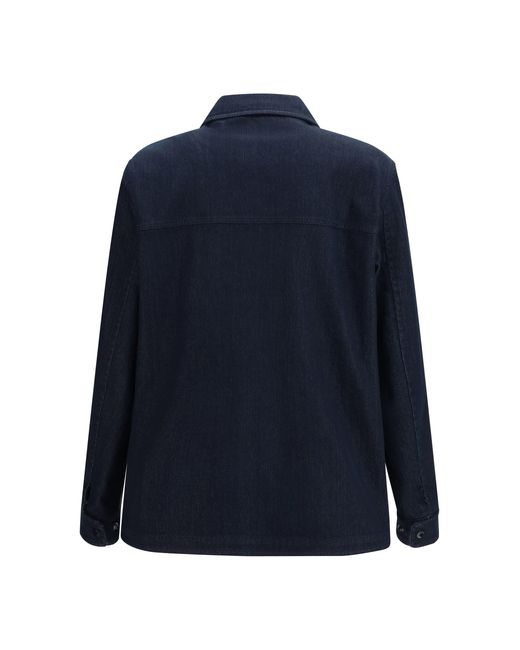 Moncler Blue Haderu Denim Shirt Jacket for men