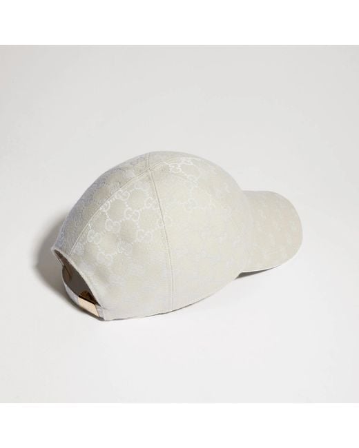 Gucci White Gg Baseball Hat