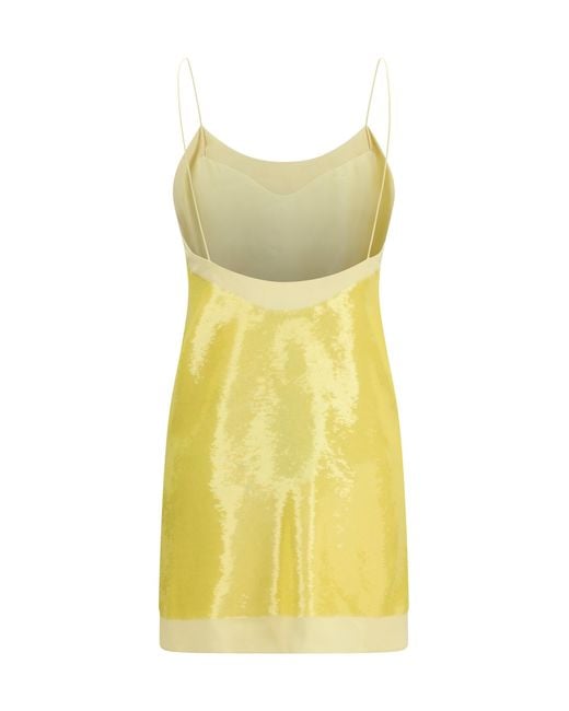 Gucci Yellow Sequined Mini Dress