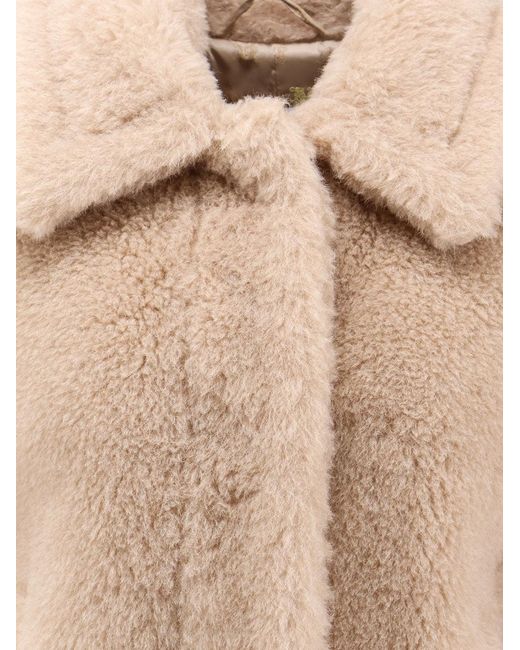 Max Mara Natural Mxmtritone Alpaca, Virgin Wool And Silk Jacket