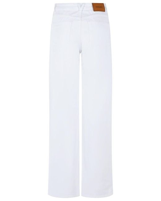 Versace White Cotton Jeans