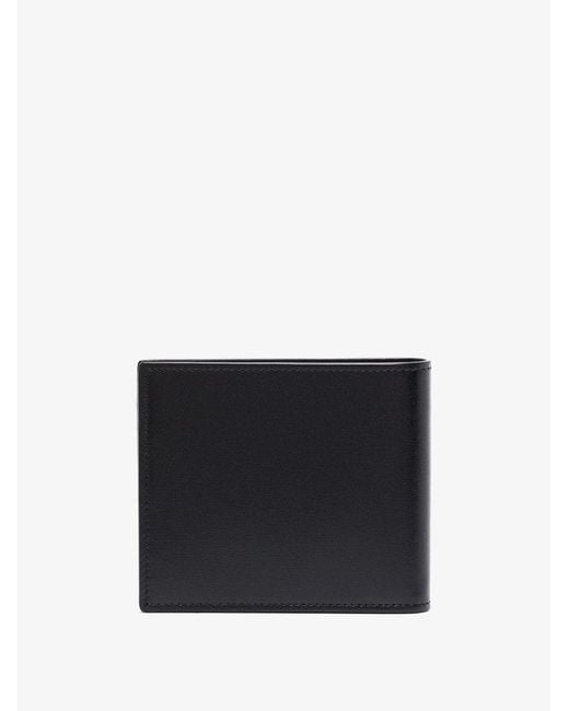 Saint Laurent White Leather Wallet With Metal Monogram for men