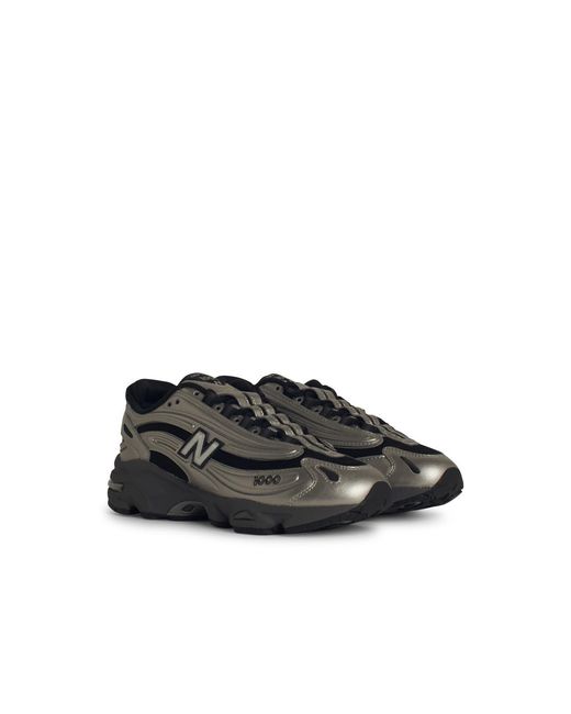 New Balance Black 1000 Leather Blend Sneakers for men