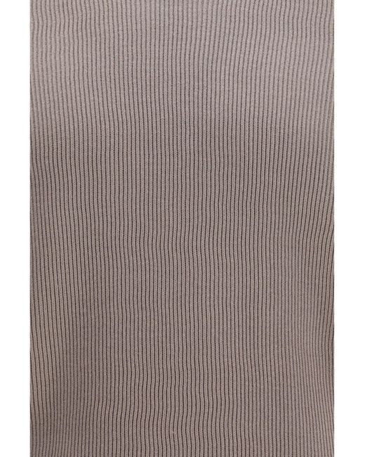 Brunello Cucinelli Gray Cotton Ribbed Polo for men