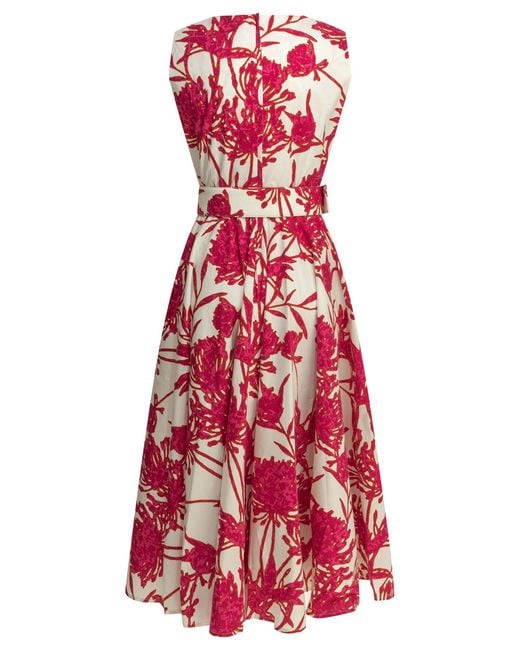 Samantha Sung Red Fuchsia Cotton Spandex Dress