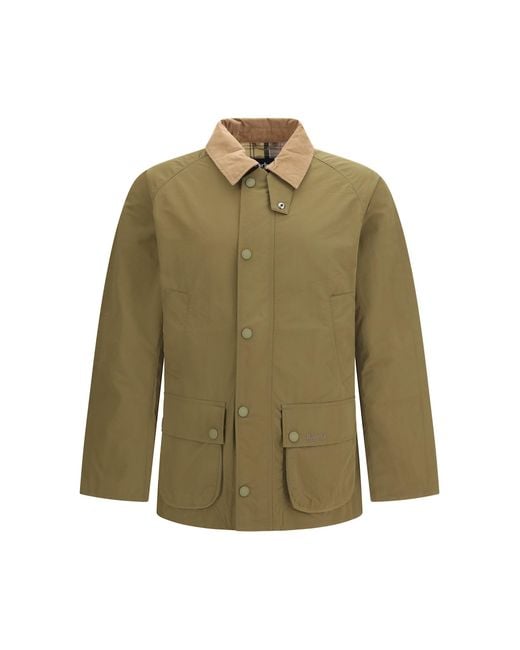 Barbour Green Rain Jacket Ashby for men