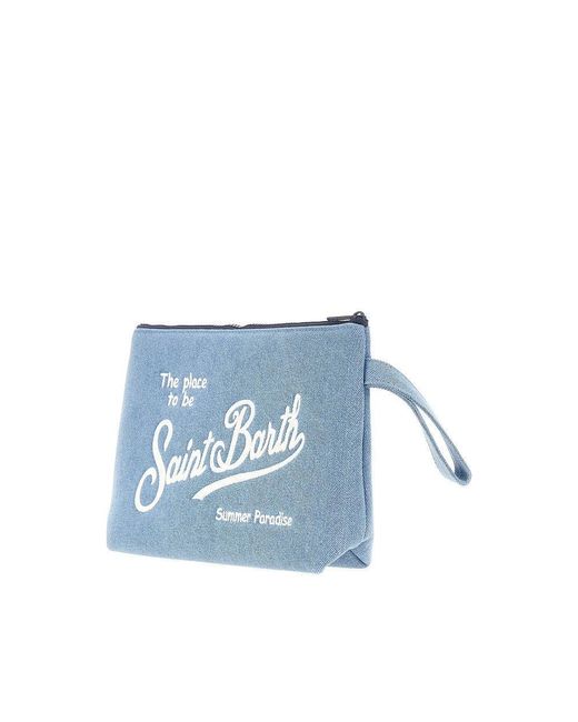 Mc2 Saint Barth Blue Aline Denim Pouch for men
