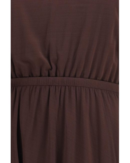 Lemaire Brown Draped Midi Dress