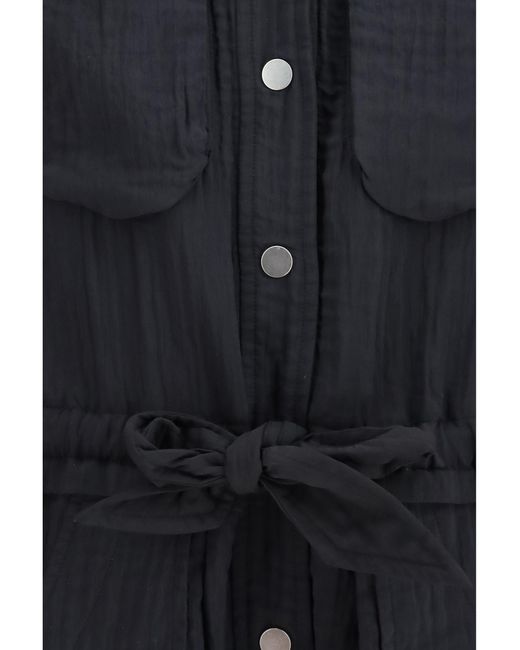 Isabel Marant Blue Marant Etoile Short Cotton Blend Jumpsuit