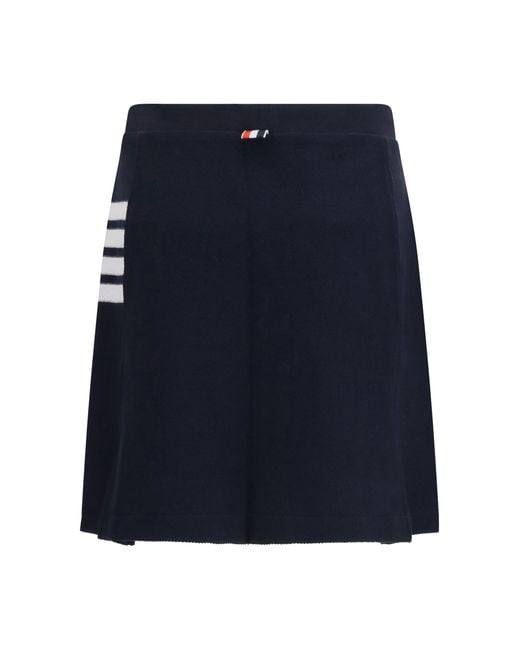 Thom Browne Blue 4-Bar Piquã Mini Skirt