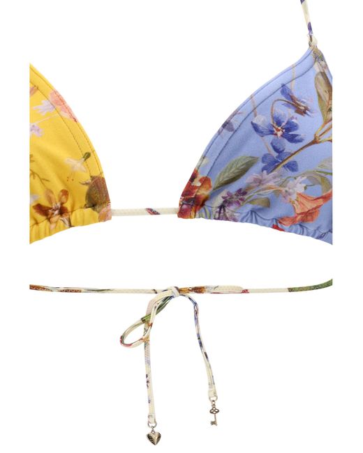 Zimmermann White Patience Spliced Tri Bikini