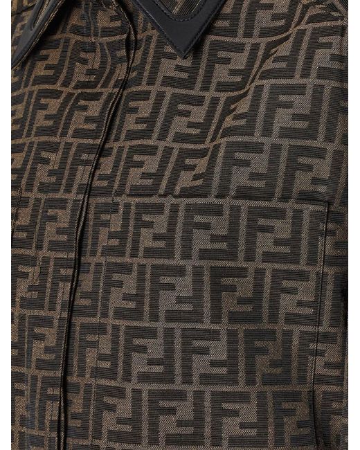 Fendi Brown Ff Canvas Jacket