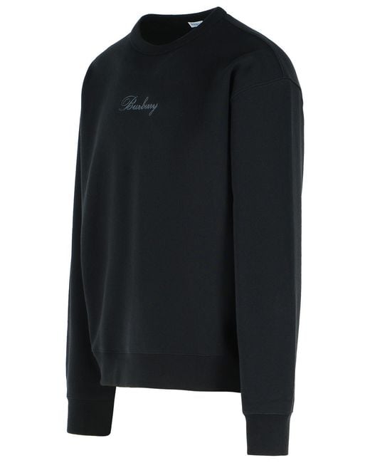 Burberry Blue 'Rowan' Cotton Sweatshirt for men
