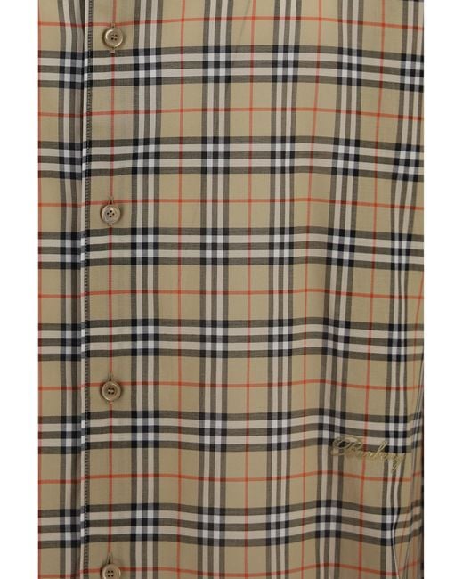 Burberry Natural Check All-Over Cotton Shirt Sand for men