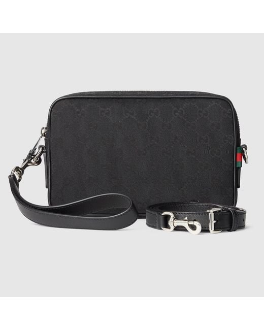 Gucci Black Gg Crossbody Bag for men