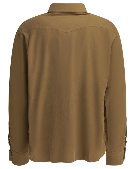 Tom Ford Green Corduroy Western Shirt for men