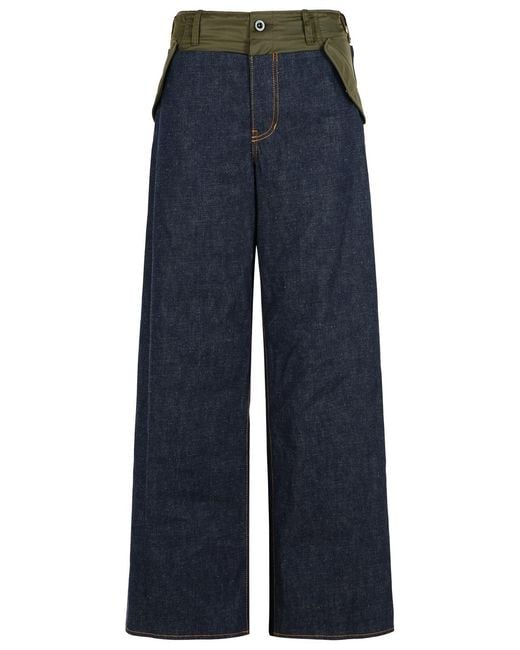 Sacai Blue Cotton Jeans