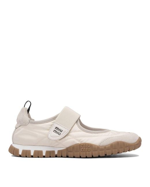 Miu Miu White Tyre Ballet Flats