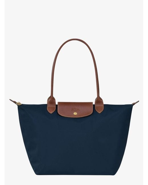 Longchamp Blue Le Pliage Original Large Nylon Shoulder Bag