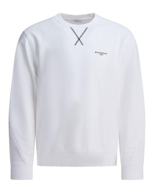 Givenchy White "Couture Seam" Crewneck Sweatshirt for men