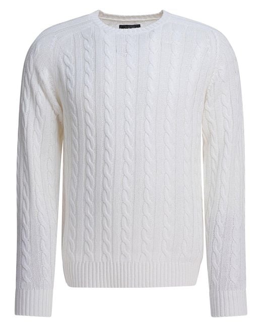 Beams Plus White Lily Yarn Knitwear for men