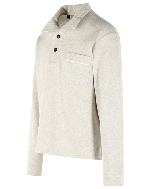 Tom Ford White Ivory Cotton Blend Sweater for men