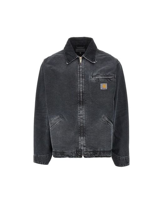 Carhartt Black 'Detroit' Cotton Jacket for men