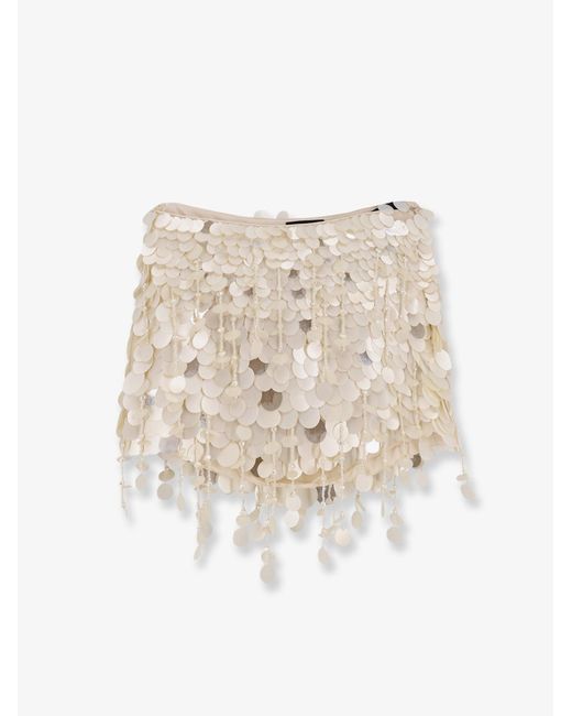 retroféte Natural Rettie Skirt With Macro-Sequins