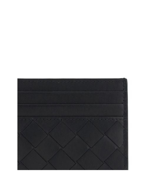 Bottega Veneta Black Leather Card Holder for men