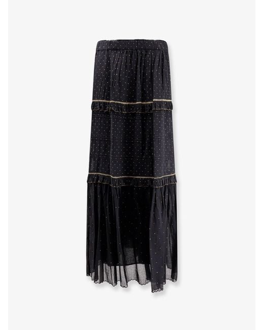 Isabel Marant Black Marant Etoile Volodia Polka-Dots Skirt