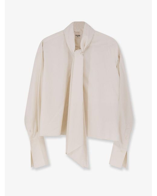 Céline White Silk Shirt