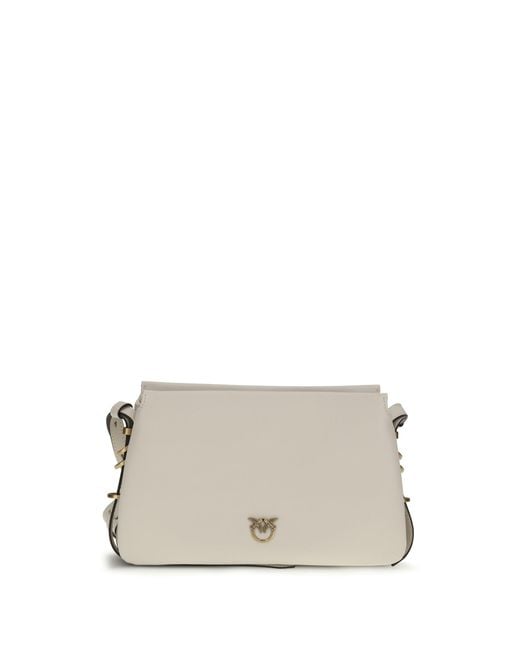 Pinko White Shoulder Bag One Two Three Mini/Antique