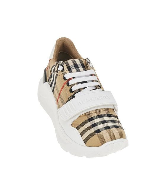Burberry Natural Check Cotton Sneakers