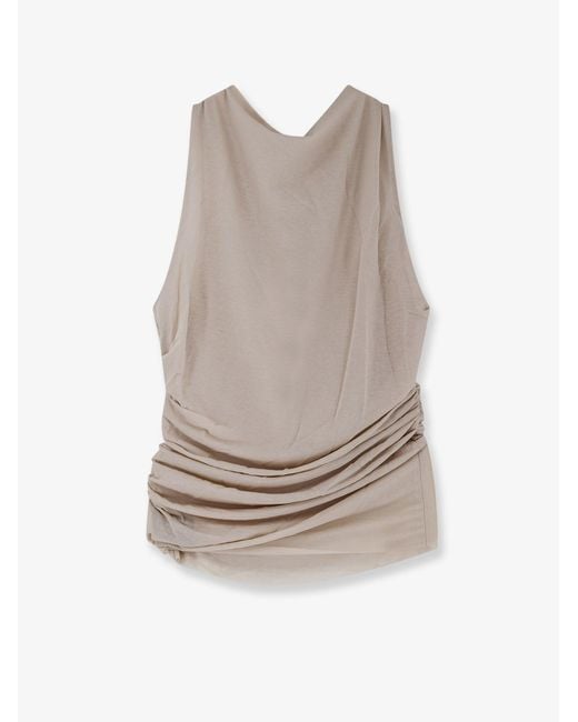 Soeur Gray Cotton Crêpe Top