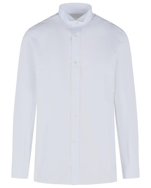 Maison Margiela White 'Snapped' Cotton Shirt for men
