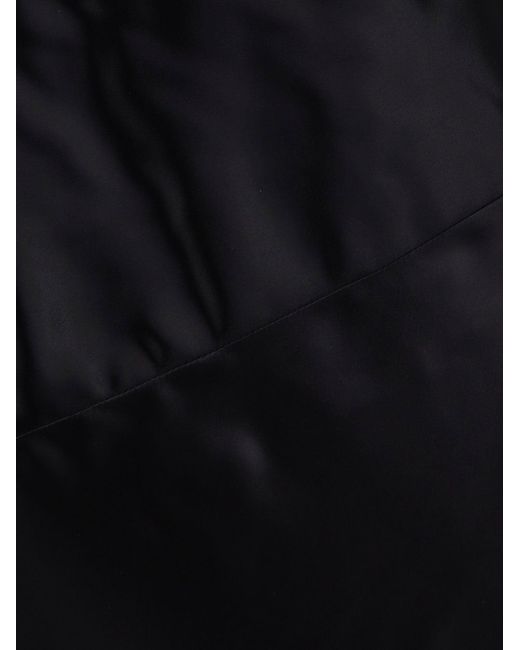 Céline Black Viscose Satin Midi Skirt