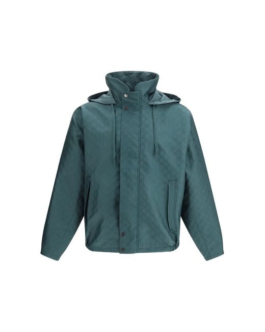Gucci Blue Reversible Cotton Ripstop Jacket for men