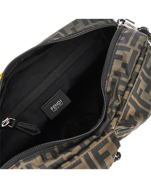 Fendi Gray Superlight Ff Zucca Fabric Camera Case for men
