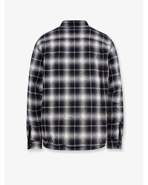 Represent Gray Logo Quilted Shirt/Jacket for men