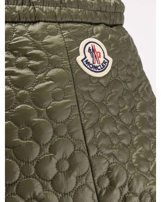 Moncler Green Quilted Nylon Skirt
