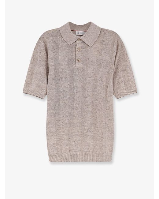 Men's Linen And Cotton Blend Polo Shirt