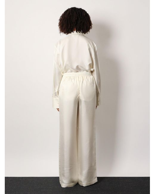 Rohe White Jogger Silk Trouser