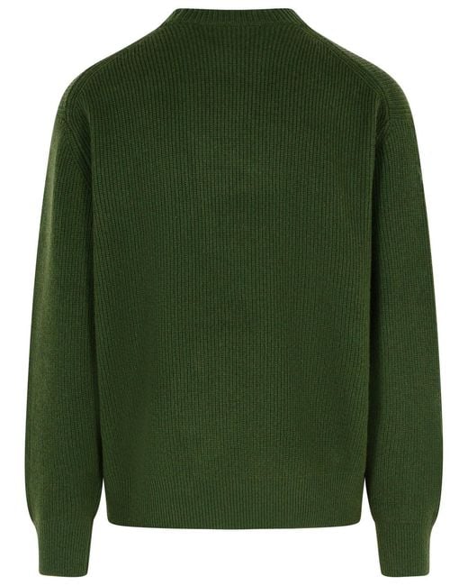 Maison Kitsuné Green Wool Sweater for men