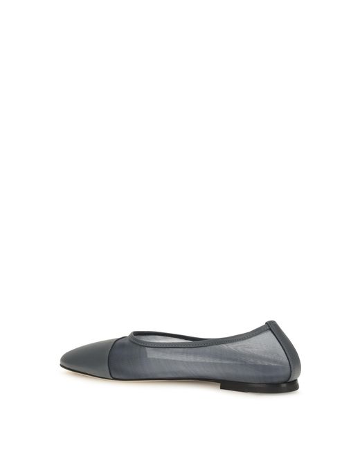 Dear Frances White Gala Mesh Ballerinas Steel